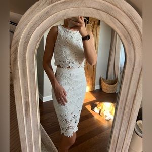 White Lulu two piece dress